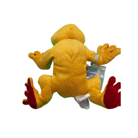 Ganz Webkinz Green Tree Frog Plush Toy Sparkling Details 7" Code has been opened - Picture 4 of 5
